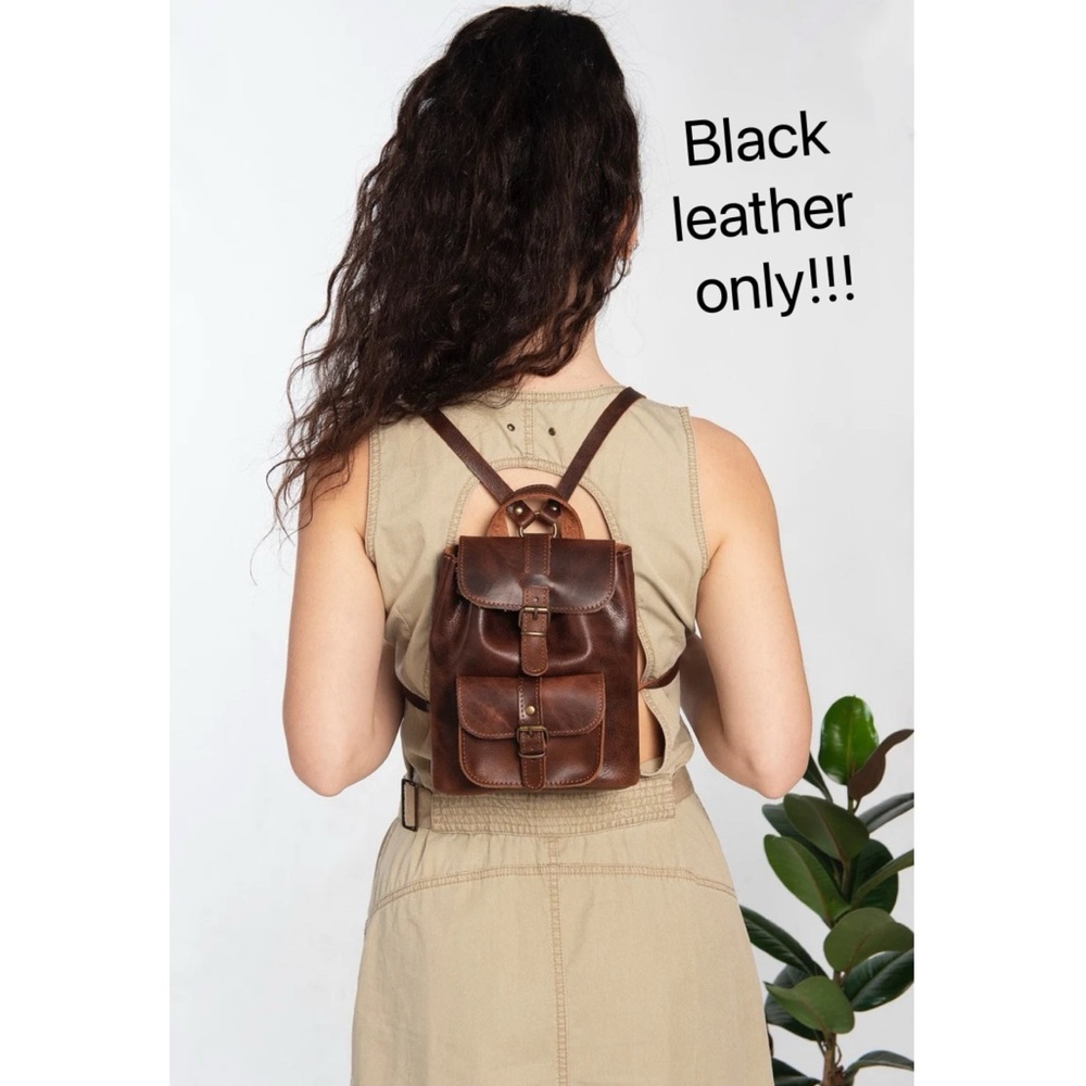 Leather Mini Backpack - Picture 2 of 8